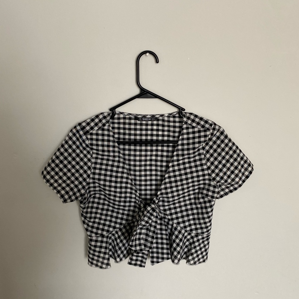 SHEIN front tie top